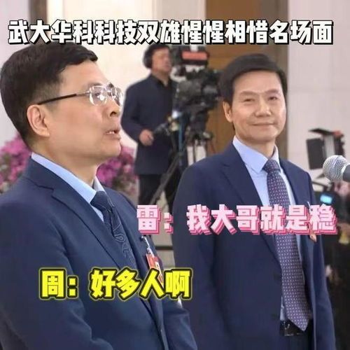 海尔总裁与雷军表情包，笑谈合作与科技魅力